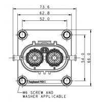 Amphenol 2芯塑料插座 A鍵位(不含端子)圖片5
