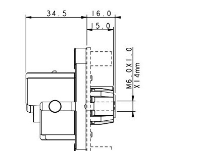 Amphenol 2芯塑料插座 A鍵位(不含端子)圖片3